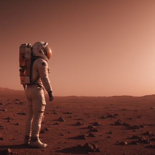 Astronaut on mars